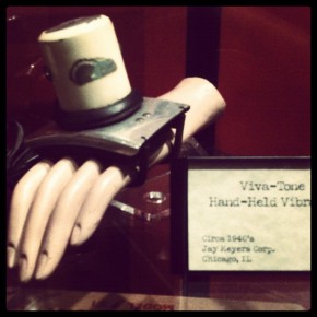 At Good Vibration's Antique Vibrator Museum. It's gorgeous. Dr. Carol Queen is giving a tour to a buzzing crowd. At Good Vibration's Antique Vibrator Museum. It's gorgeous. Dr. Carol Queen is giving a tour to a buzzing crowd.